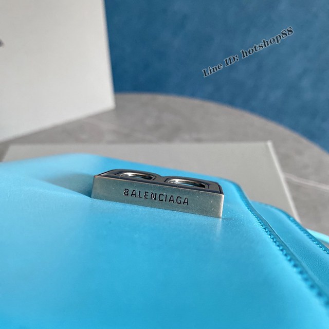 Balenciaga專櫃爆款豆腐包平紋水彩蘭平紋小方包 巴黎世家升級版單肩斜挎女包 fyj1605